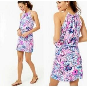Lilly Pulitzer Pink and Blue Floral Romper